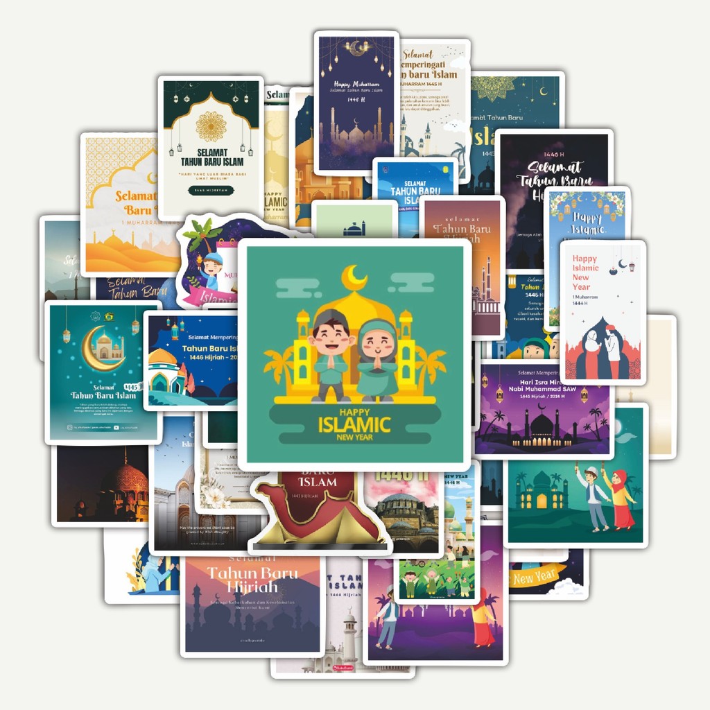 

Sticker Pack Stiker Tema Tahun Baru Hijriah | Sticker TUMBLR | Stiker LAPTOP KOPER HELM