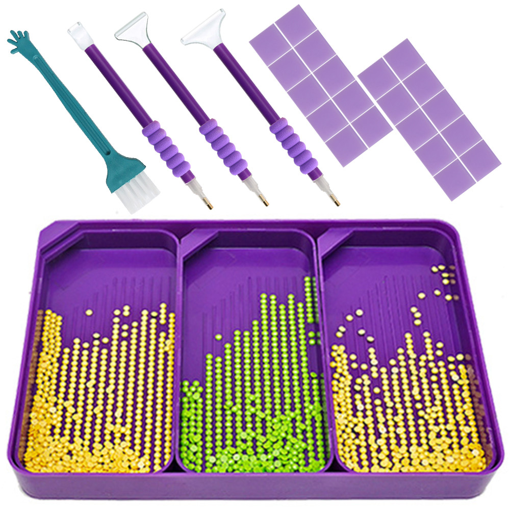 

amond Painting Combined Tray Art Tool Stylus for amond Mosaic Trays Accessories Art Pens Tips amond Art Beads Storage Tray