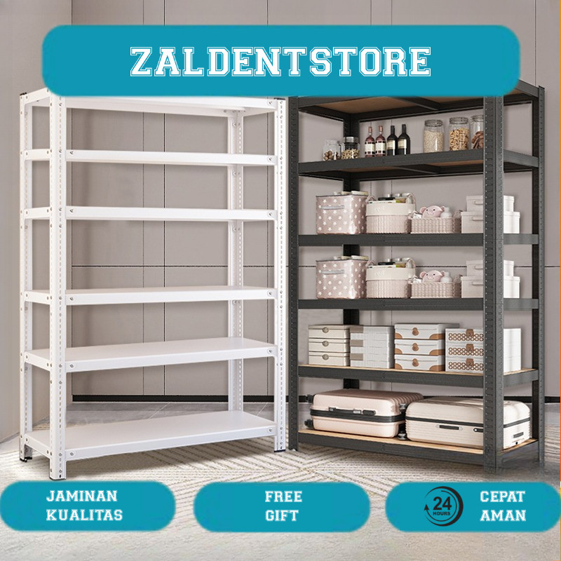 Rak besi siku 5/6 susun rak bensin Rak Gudang Rak supermarket rak dapur Rak besi serbaguna Rak Aquar