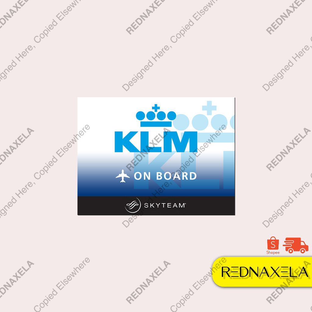 

Stiker Vinyl KLM Royal Dutch Airlines Stiker Koper On Board Sign Sticker