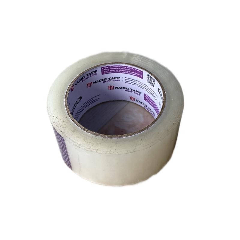 

Lakban Bening NACHI 48mm x 100 Yard - Lakban OPP Transparan Kuat untuk Packing Kardus, Pengiriman, Perekat Serbaguna