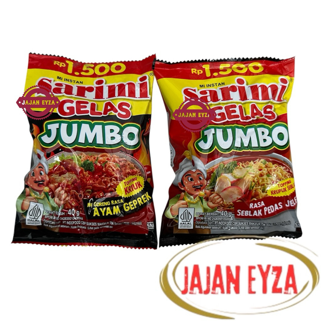 

INDOFOOD SARIMI GELAS JUMBO RENTENG isi 10pcs SARIMI AYAM GEPREK SARIMI SEBLAK