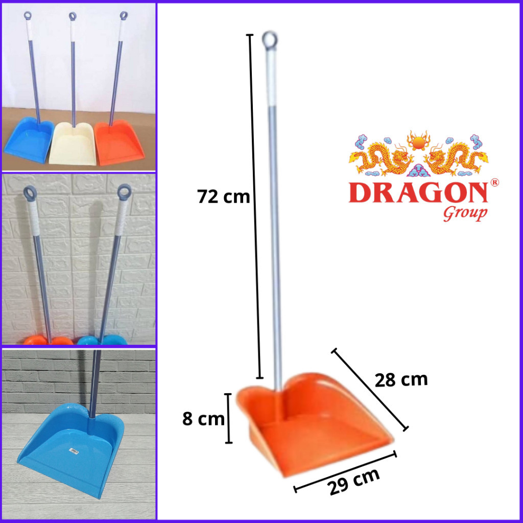 PROMO BEST  DRAGON Pengki Serokan Sampah Plastik Tebal dan kuat Gagang BESI serokan  sampah pengki  