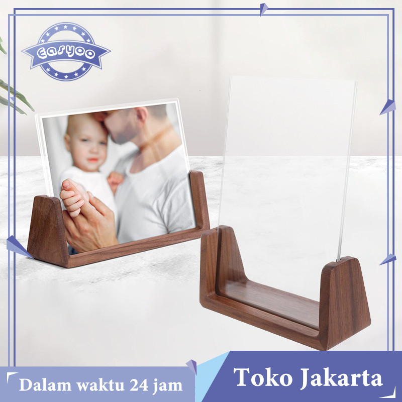 

Standing Menu Holder Wood Sign Holder Stand Menu Meja A4 Stand Display Menu Stand Menu Berdiri