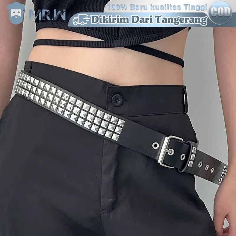 Gesper Belt Fashion Punk Sabuk Vintage Ikat Pinggang Vintage Wanita Gesper Punk Rock Sabuk Cewek Den