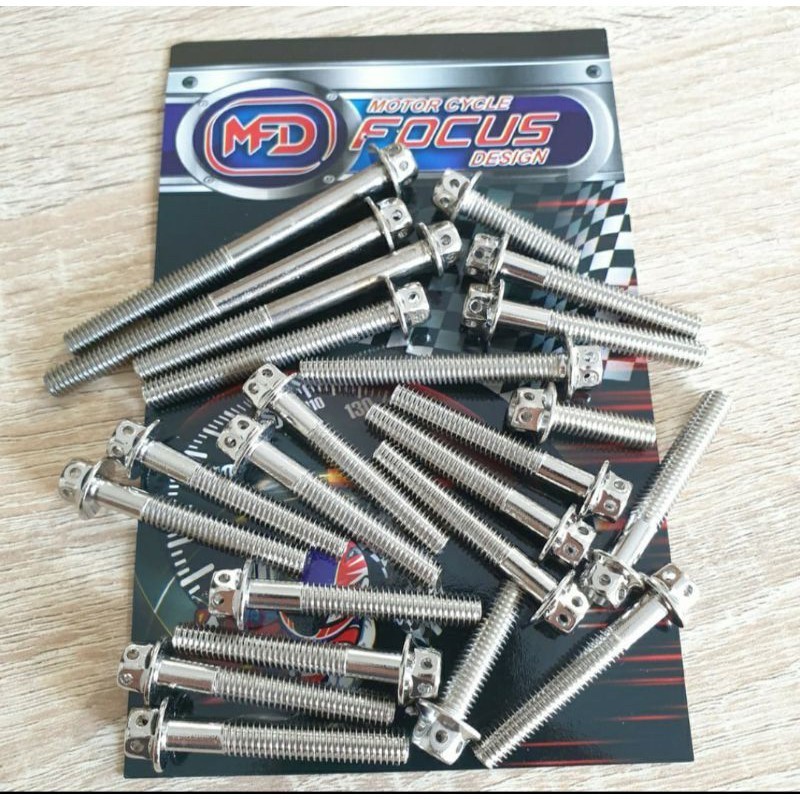 BAUT PROBOLT BLOK BAK MESIN FULL SET TIGER CB GL MEGAPRO