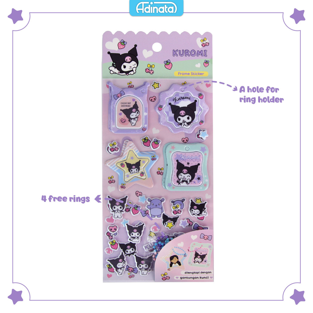 

Kuromi Frame Stickers 2532-6184 / Stiker - Adinata