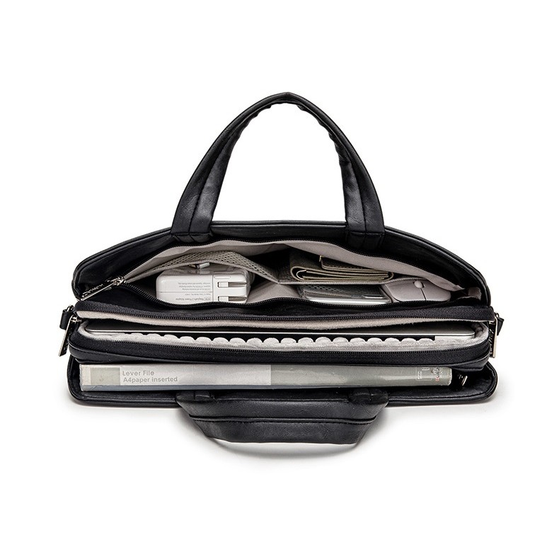 Kinmac Brand Laptop Bag 13,14,15,15.6,16 Inch,Messenger Handbag Shockproof Man Lady Leather Case For