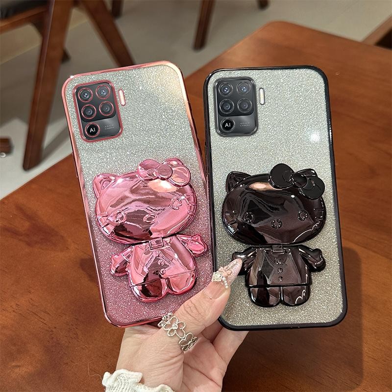 SoftCase HP Silikon Case Untuk OPPO Reno 5F Reno5 F Casing Berkilau Berlapis Handphone Phone Cover M