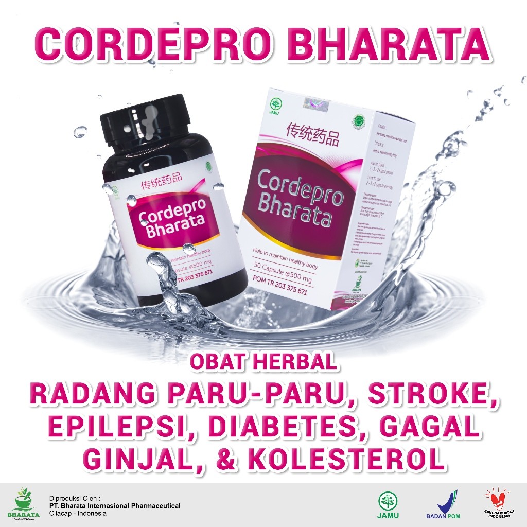 Obat Herbal ISPA / TBC / Bronkitis / Epilepsi / Stroke & Batu Ginjal Cordepro Bharata Original 100%