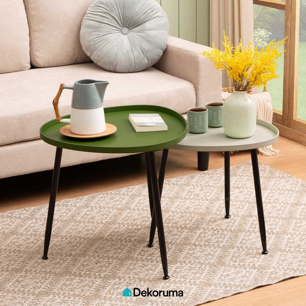 Dekoruma YINA Meja Tamu / Meja Ruang Tamu / Meja Tamu Minimalis 2 in 1