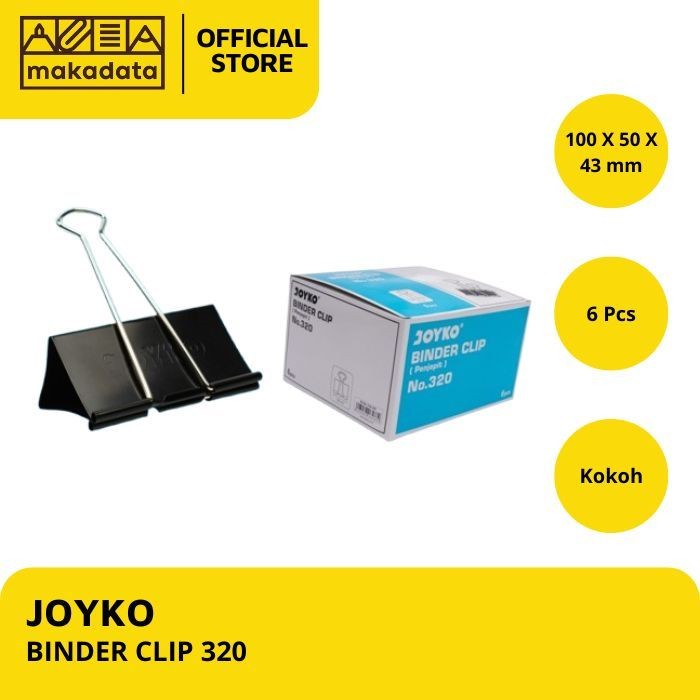 

BINDER CLIPS / PENJEPIT KERTAS DOKUMEN UKURAN BESAR 320 (1 PAK) MURAH
