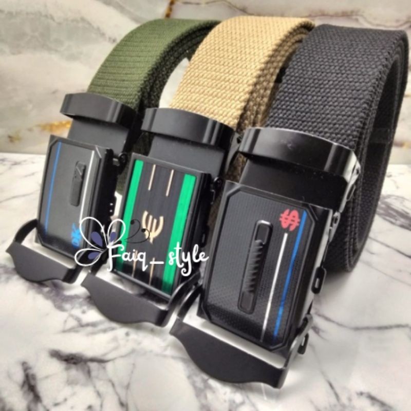 GESPER NILON MODEL JEPIT / SABUK KANVAS JEPIT / IKAT PINGGANG KANVAS