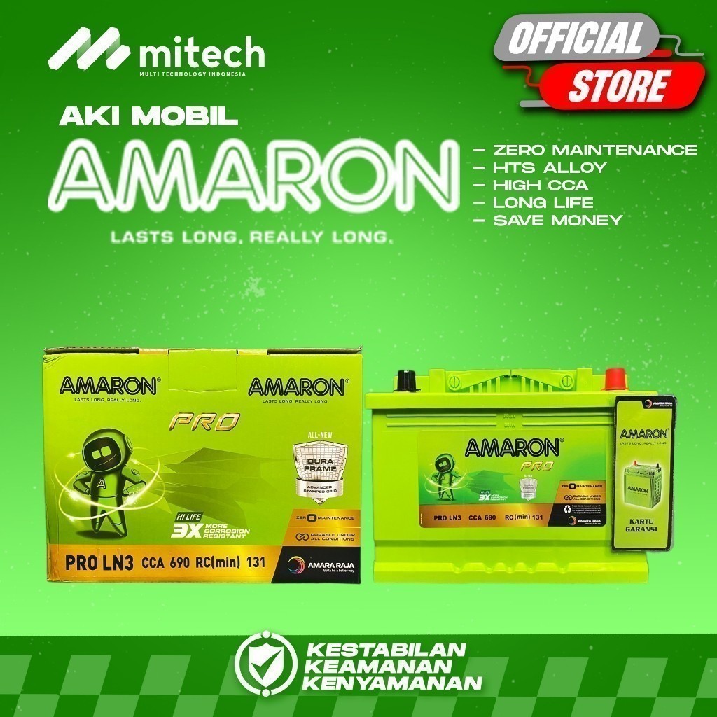 Amaron Hi Life Pro Aki Kering Mobil MG HS DIN 84 / 580-24 - 12V / 84Ah