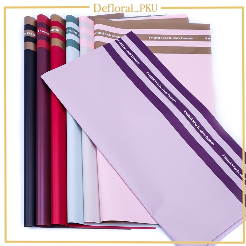 

[ 20 LEMBAR ] Kertas Buket Gold Line Double Frame Cellophane Flower Wrapping Hand Bouquet KB6056