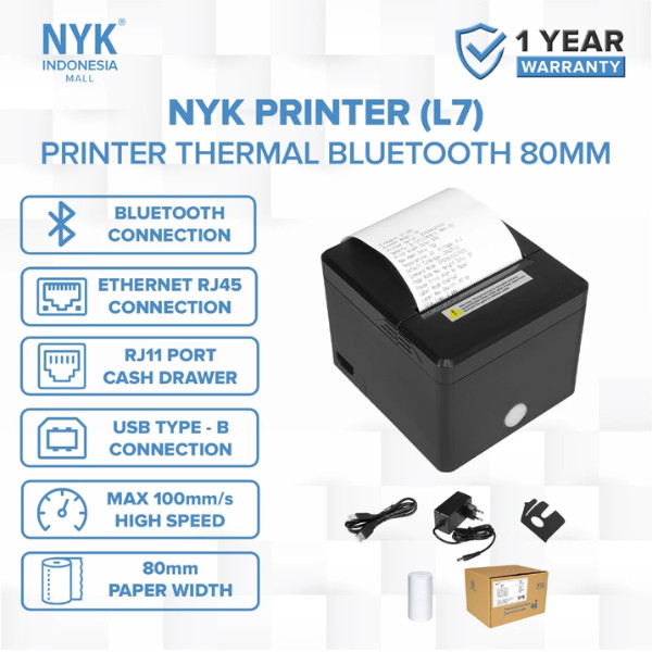 

NYK Printer Thermal Bluetooth 80MM L7-BLACK