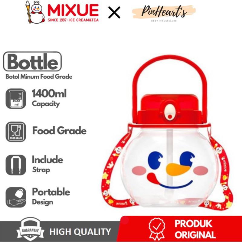 HSO - BOTOL MINUM CUP TUMBLER BOTTLE JUMBO 1400ML SNOW KING BIG HEAD ICON KEPALA XUEWANG ORIGINAL | 