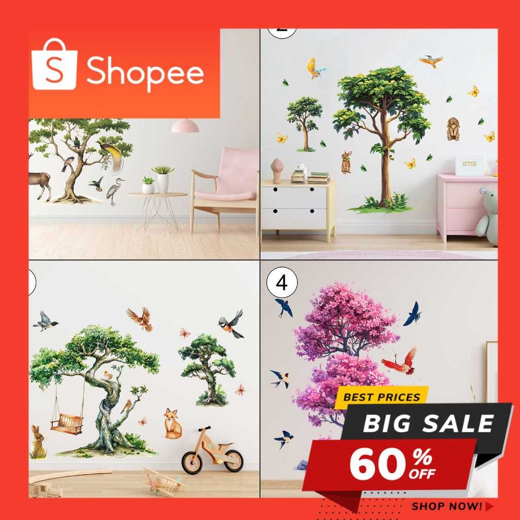 Semesta Wall Sticker Pohon Stiker Dinding Wallsticker SMST
