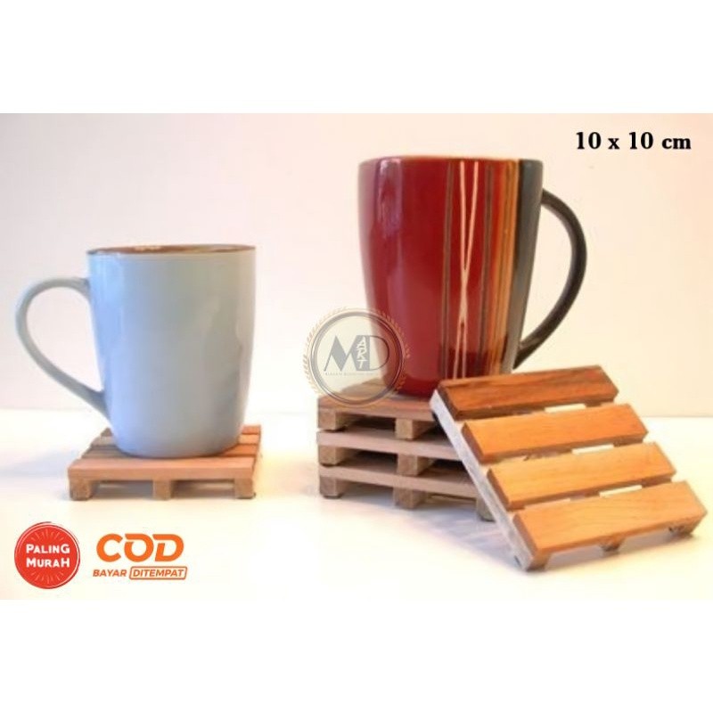 TATAKAN GELAS PALET KAYU COASTERS TATAKAN GELAS KAYU PALET JATI BELANDA MINI TATAKAN GELAS KAYU JATI