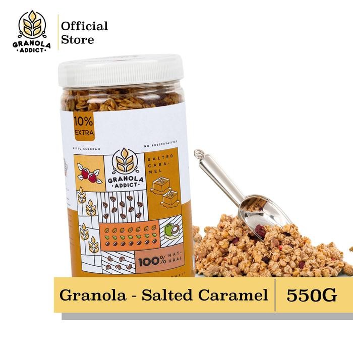 

[TERLARIS] Granola Addict - Salted Caramel 550G (500G EXTRA + 50G)[TERLARIS ]
