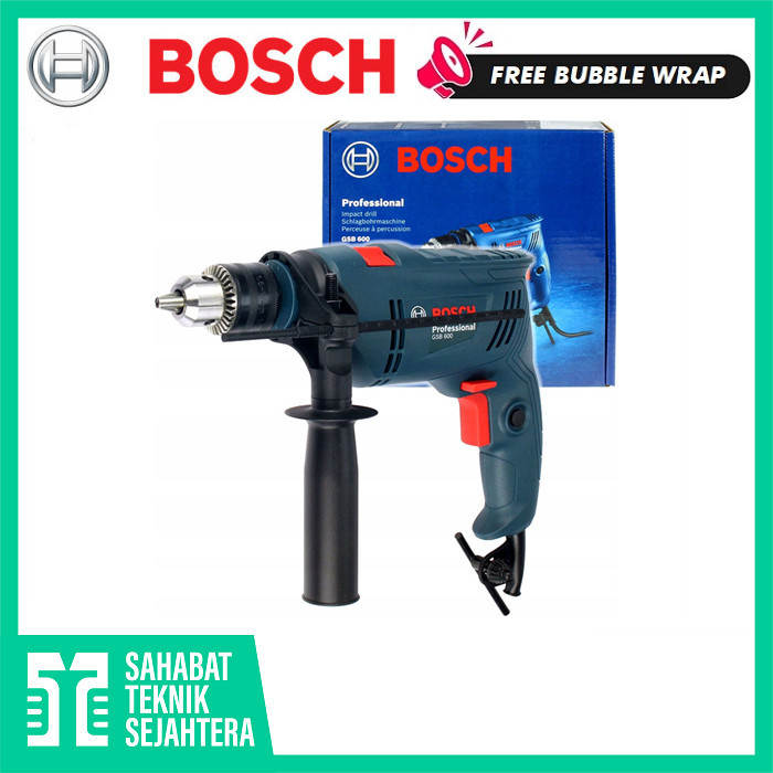 BOSCH GSB600 Mesin Bor Listrik 13mm Tangan Impact Beton Tembok Bolak Balik GSB 600 Reversible Variab