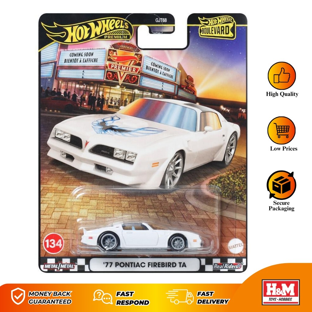 Hot Wheels Premium Boulevard 77 Pontiac Firebird TA Putih