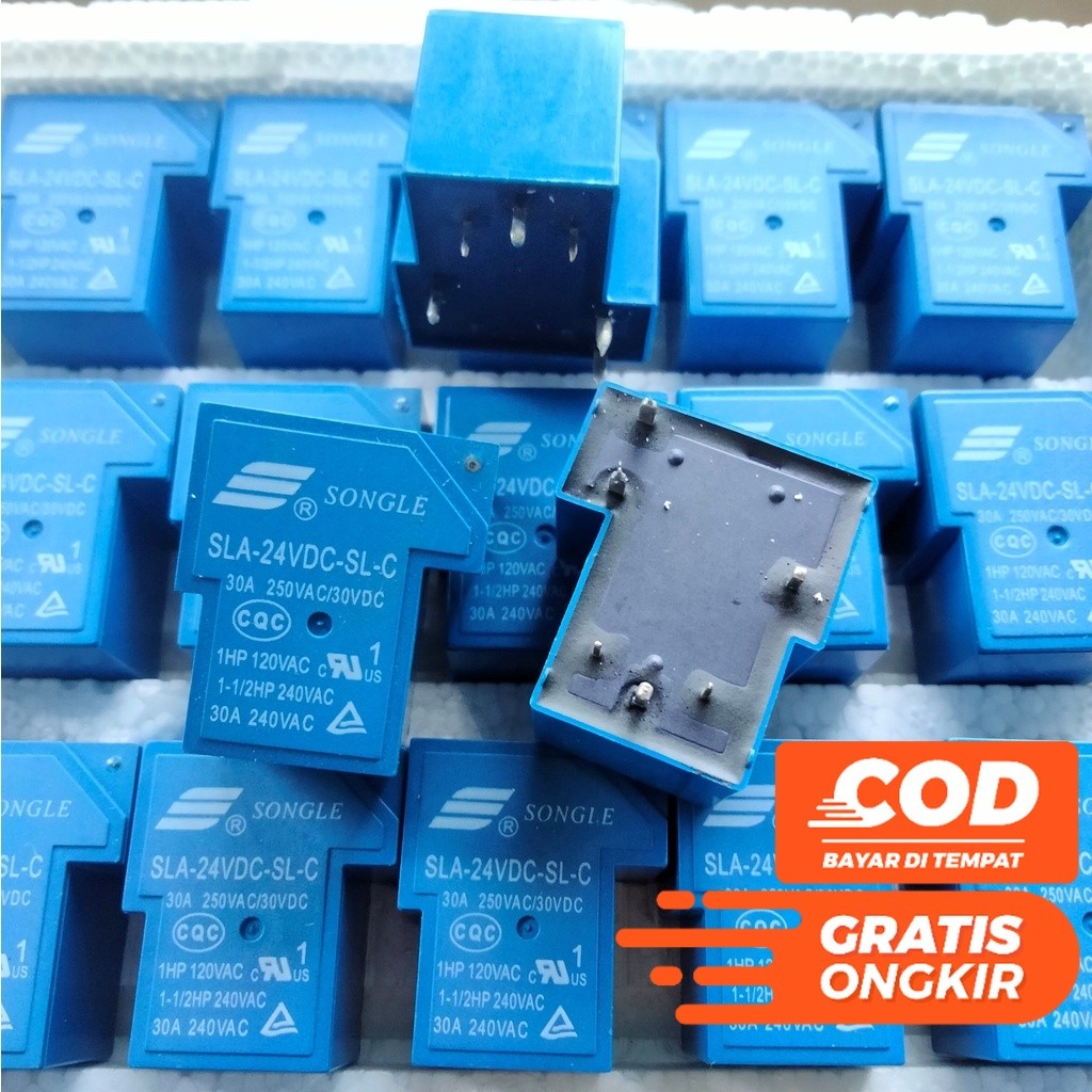 RELAY SONGLE DC 6P 6 PIN 6 KAKI 24V 24 VOLT