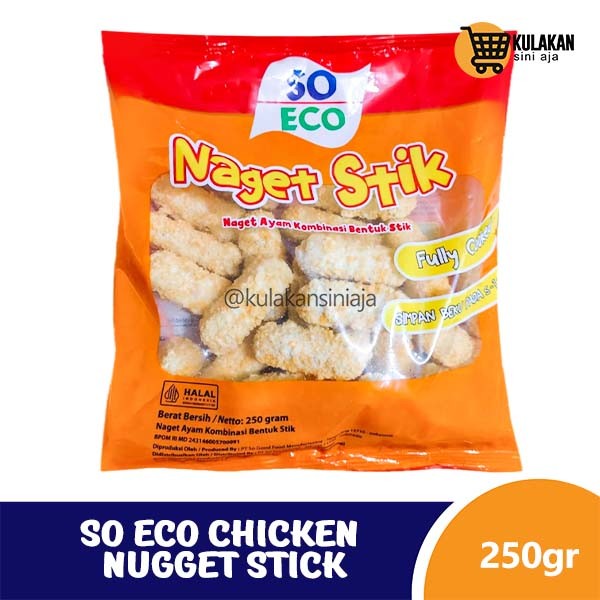 

So Eco Chicken Nugget Stick 250 Gram Nugget Ayam Kulakan
