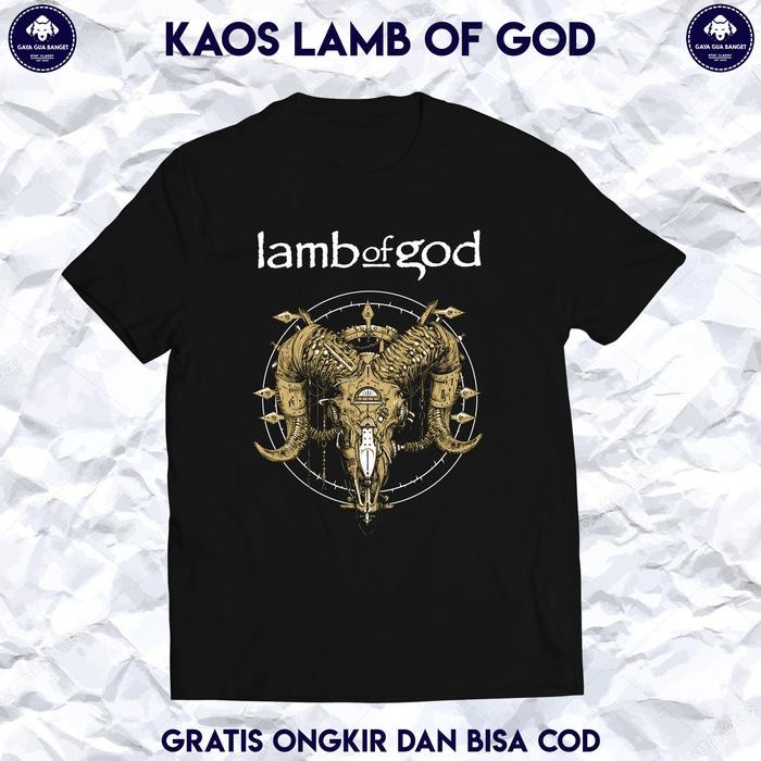 (COD) Kaos Band Lamb Of God Original. T Shirt Band Metal Lamb Of God. - S