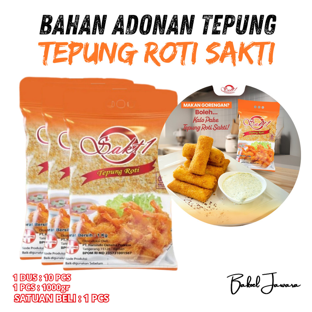 

( 1 PCS ) TEPUNG ROTI SAKTI BREADCRUMB 1KG 1000 gr