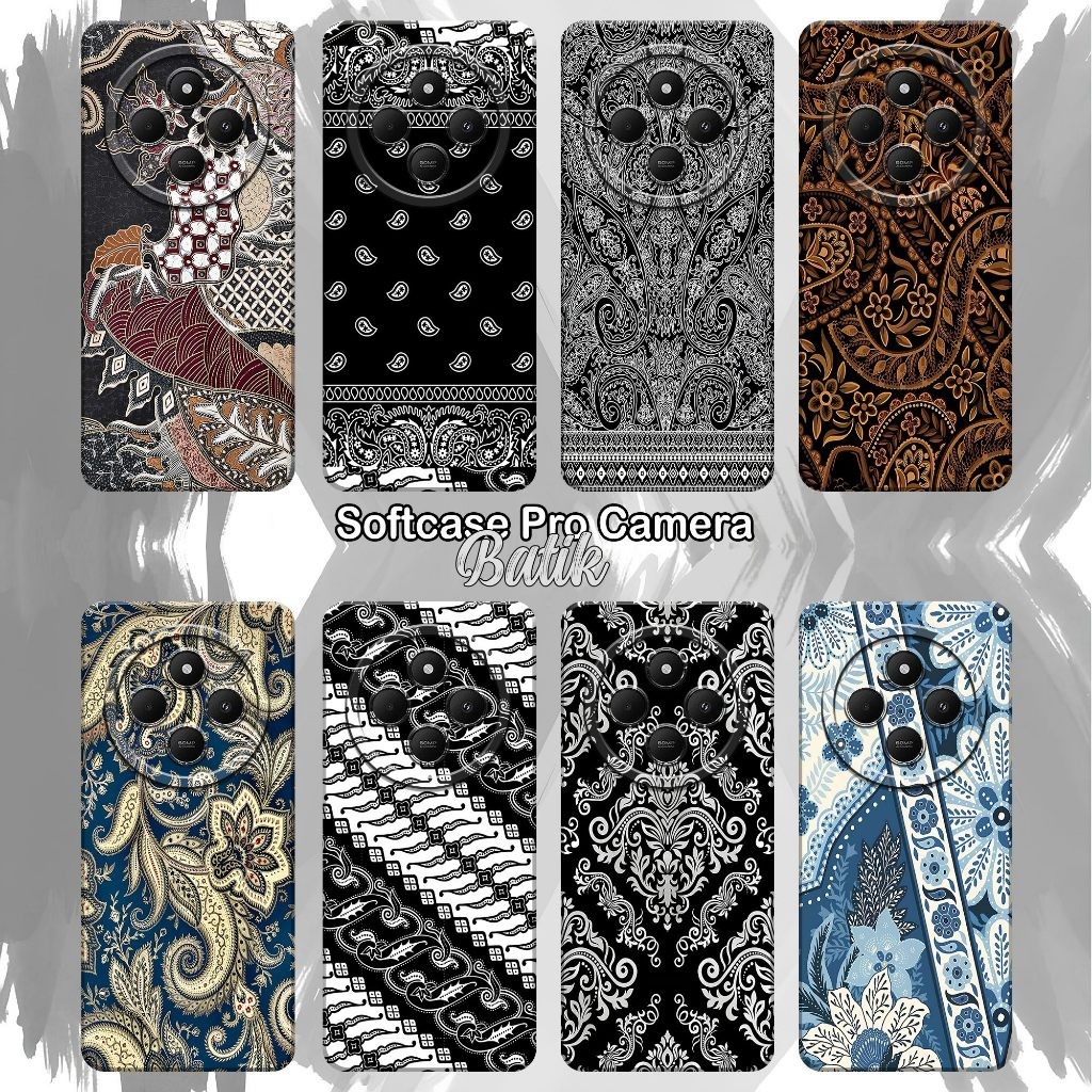 Case Pro Camera Motif Batik Untuk Semua Type Handphone XIAOMI REDMI POCO C75/M3PRO/X3/7/8/9/9A/9T/10