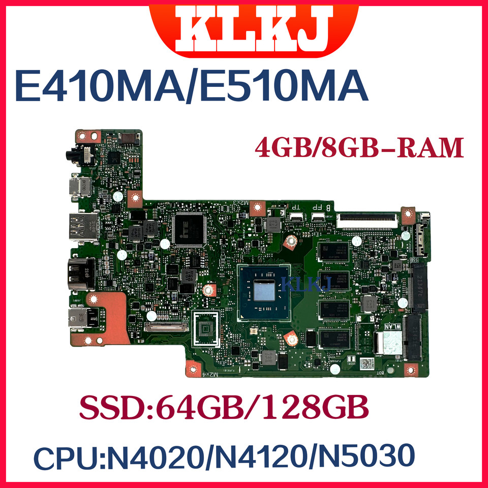 nzi E410MA E510MA Mainboard For ASUS Laptop E410MAB E410M E510MAB F414MA Motherboard SSD64G/128G N40