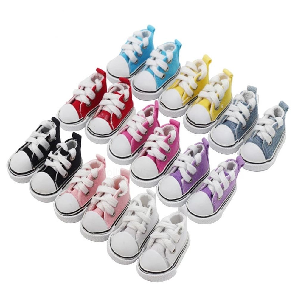 BJD Doll Accessories 5cm Shoes High Top Canvas Sneakers Fashion Casual Shoes for Doll BJD Suitable f