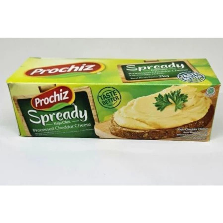 KEJU PROCHIZ SPREADY 2 KG KEJU OLES KEJU CHEDDAR BESAR KEJU VIRAL TOKO BAHAN KUE BANDUNG MURAH