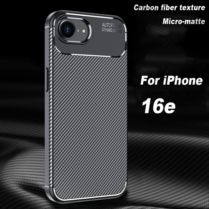 CASE IPHONE 16E / SE 4 / SE 3 / SE 2 / SE 2020 SOFTCASE CARBON AUTO FOCUS SLIM FIT CASE
