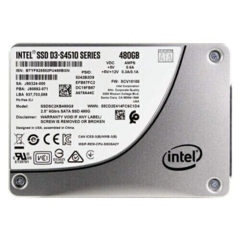 Intel SSD D3-S4510 Series SATA3 Solid State Drive SSDSC2KB480G801 2.5