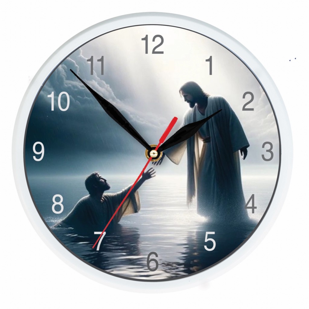 Jam Dinding Yesus Design 2025 - 02 /Uk. 20cm /tanpa kaca