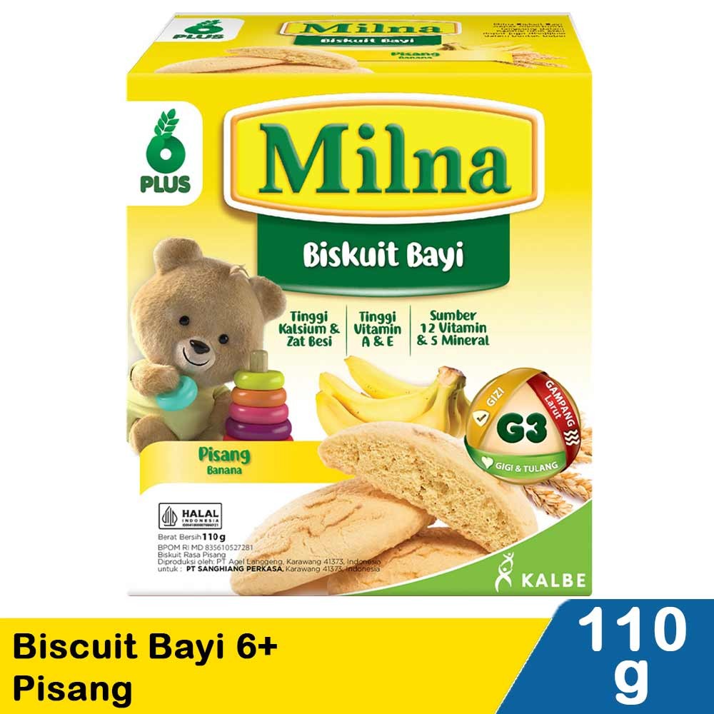 Milna Biscuit Bayi 6+ Pisang 110G