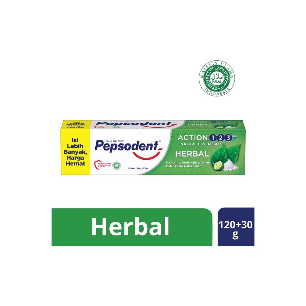 PEPSODENT PASTA GIGI HERBAL  120+30g