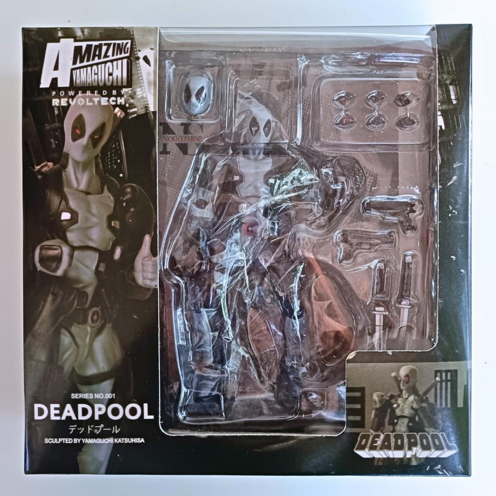 Revoltech Deadpool Amazing Marvel Yamaguchi 001 Kaiyodo Grey Ver