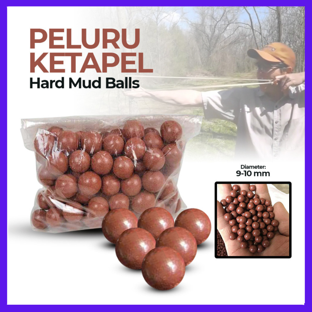 Piongpiaa - Yernea Peluru Ketapel Slingshot Ammo Hard Mud Balls 9-10mm 100PCS PELURU KETAPEL