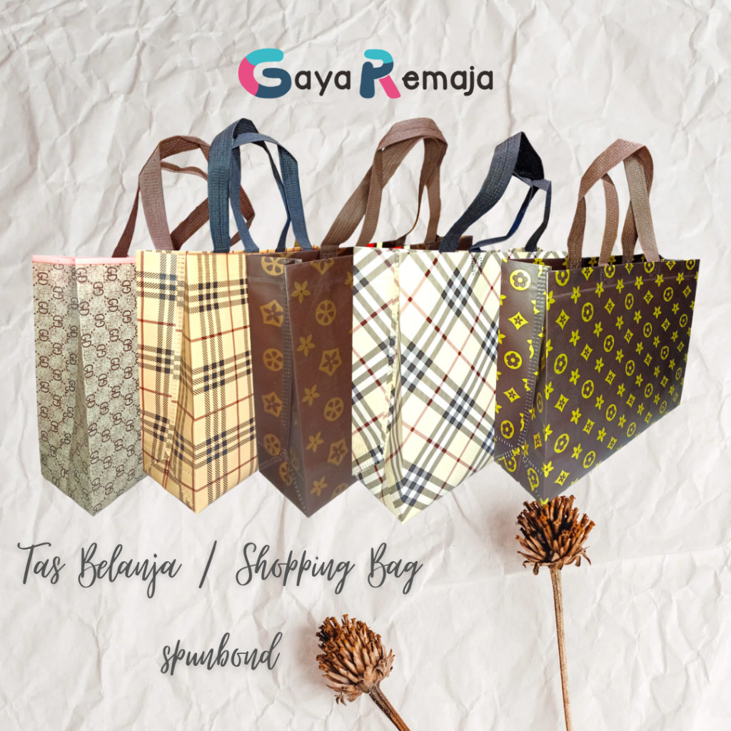 (PCS) Tas Spunbond / Goodie Bag Spunbond / Tas Belanja / Tote Bag Kain Spunbond Premium