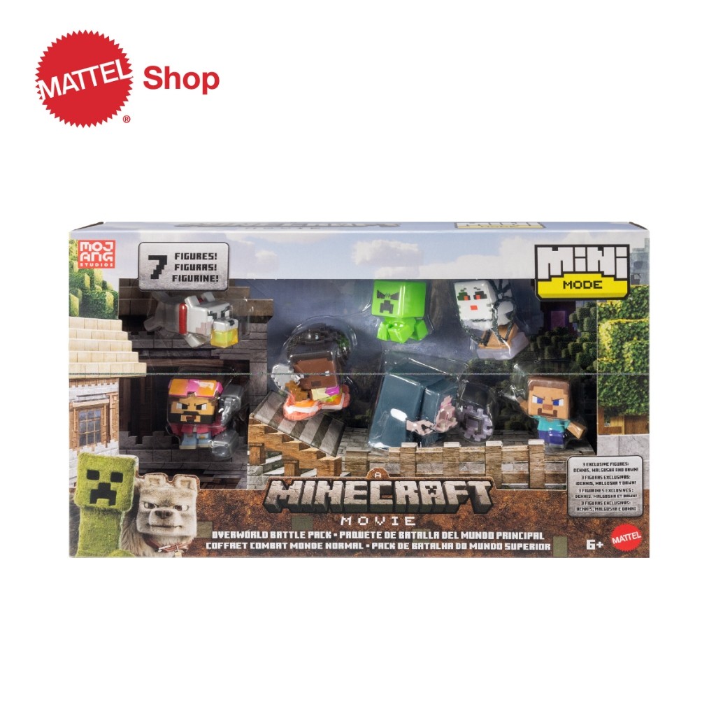 OBRAL TERBAIK- Minecraft Movie Mini Mode Overworld Battle Pack - Mainan Action Figure [Kode 1Kode