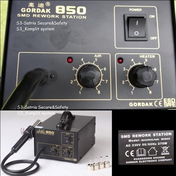 Gordak 850 Solder Uap SMD Rework Station Blower