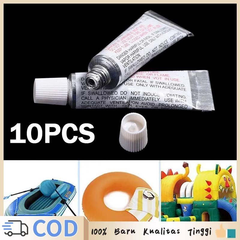 10 Buah Lem Kolam Lem Tambal Kasur Angin Tambal Balon Kolam Renang Lem Kolam Renang Anak Bocor