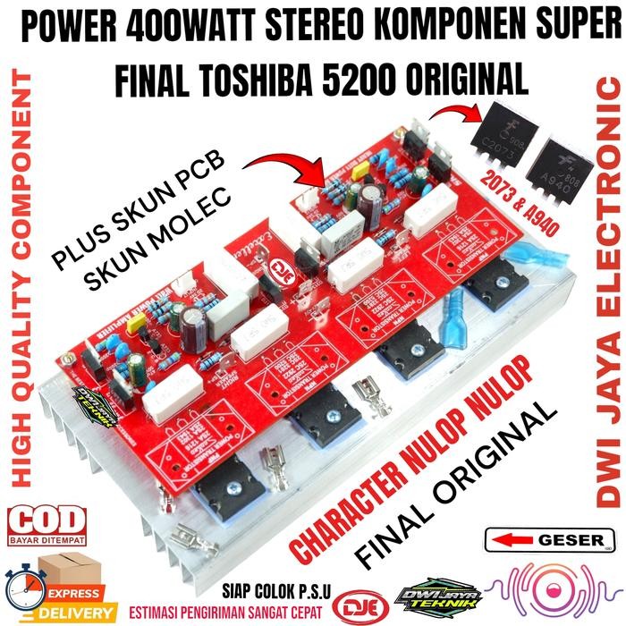Power 400watt Stereo Komponen MKM Final Toshiba Original CVJA