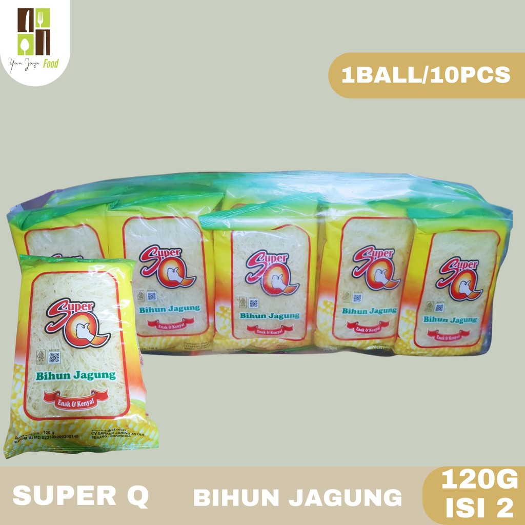 Super Q Bihun Jagung 120g - 1 BALL/20PCS / Isi 2 pcs / Bihun Kenyal & Gurih / Mie Bihun Jagung