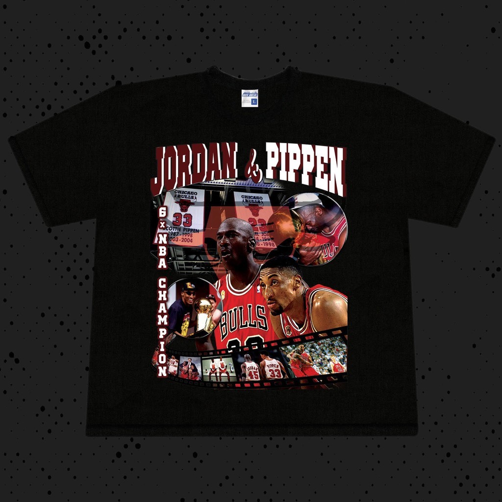 (COD) Jordan & Pippen Bootleg Rap Tee / Kaos Bootleg Jordan & Pippen