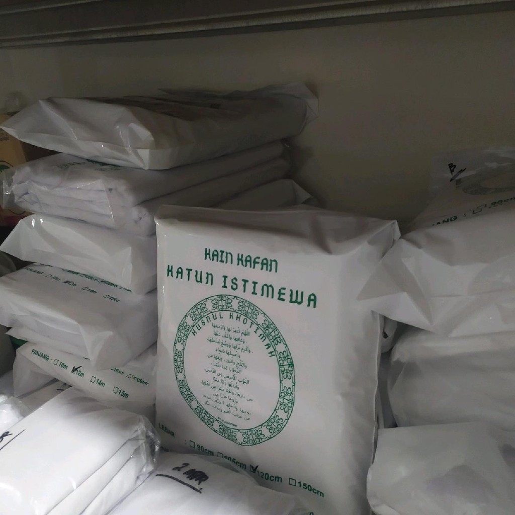 Kain kafan mori putih 1 meter lebar kain 90cm