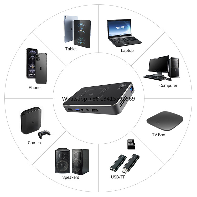 Best Selling Android Dlp Led Video Projector Dlp Smart Portable Short Throw Multimedia Mini Pocket P